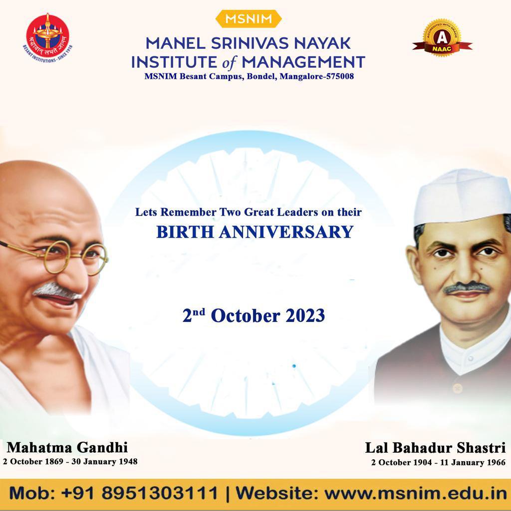 Mahatma Gandhi AND Lal Bahadur shastri Jayanti
