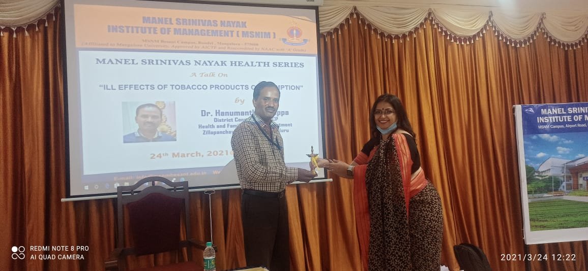 Talk on 'Ill Effects of Consumption of Tobacco Products’